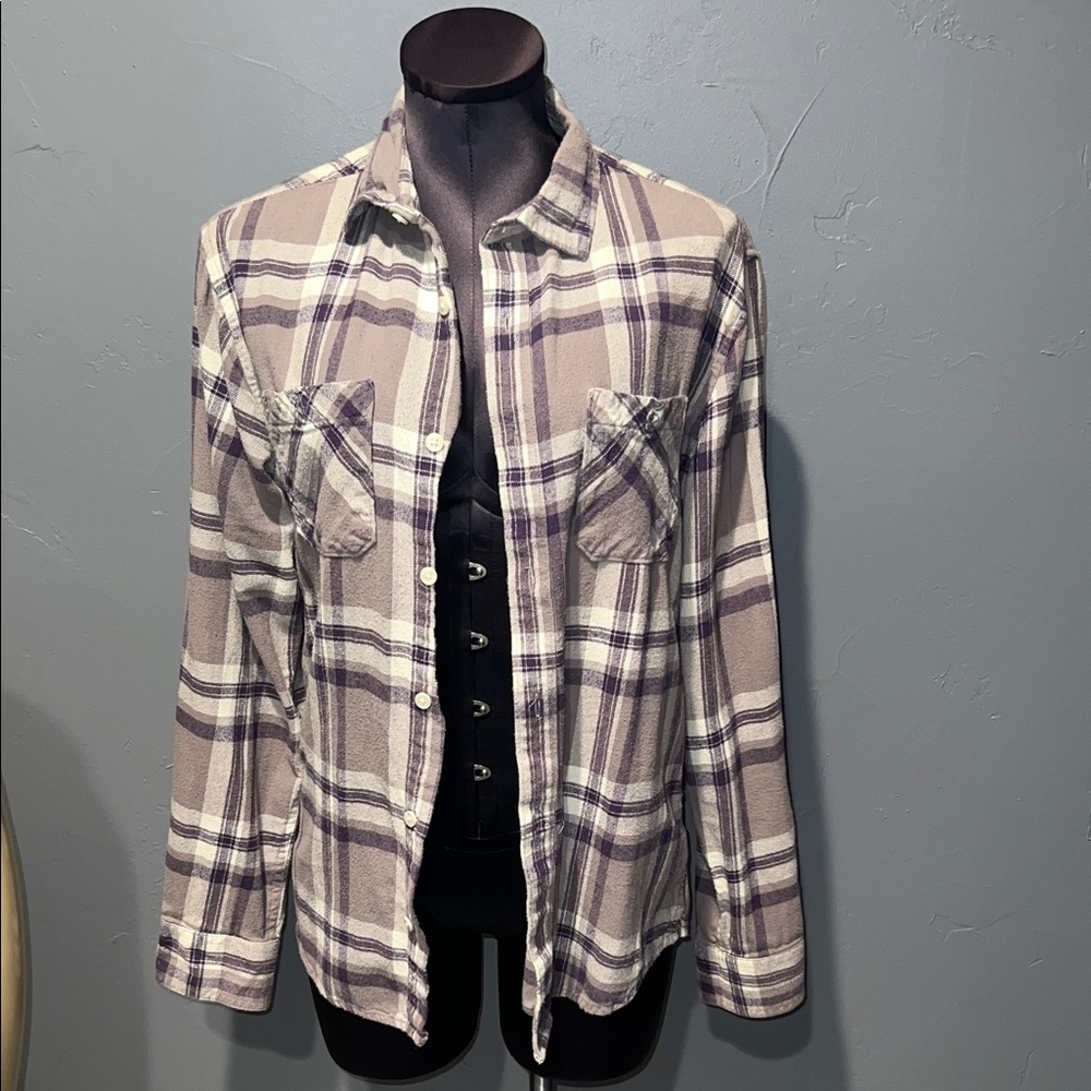 Urban Pipeline Gray & Purple plaid Flannel